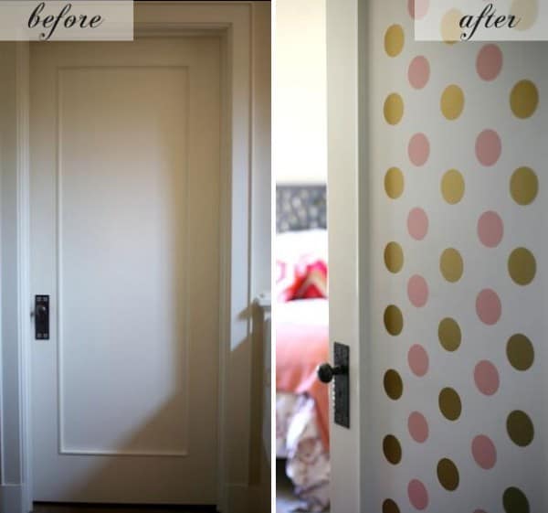 polka dot door makeover