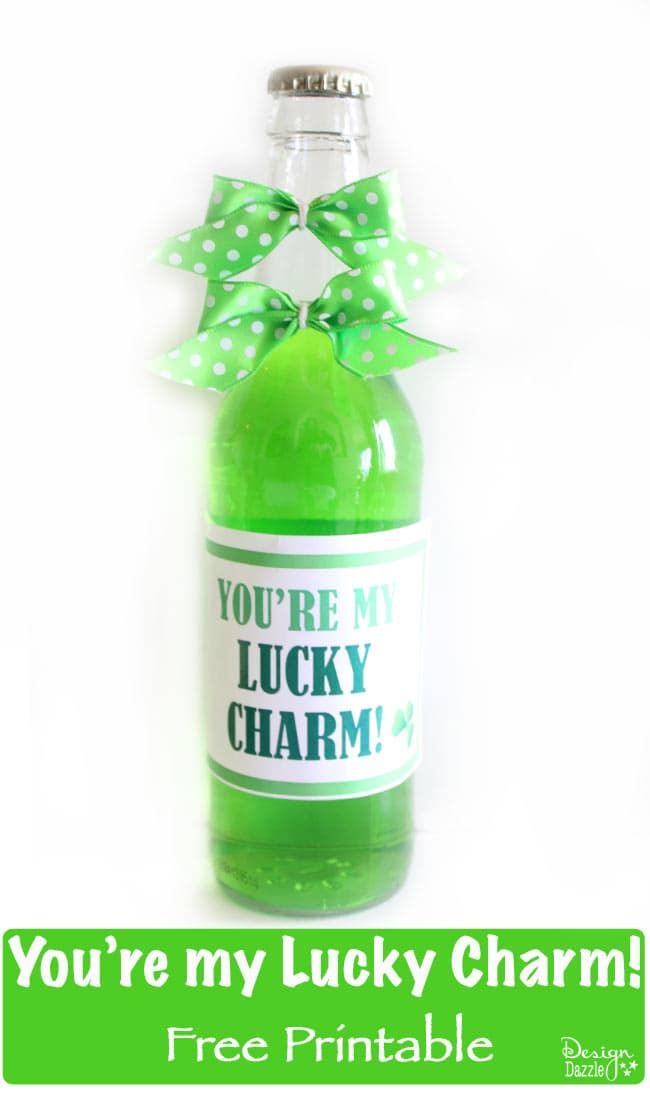 St. Patrick's Day free printable and cute gift idea! "You're my Lucky Charm" on DesignDazzle.com #stpaddysday #stpatricksday