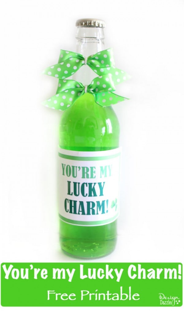 You're my lucky charm free printable label for St. Patrick's Day gifts - Design Dazzle