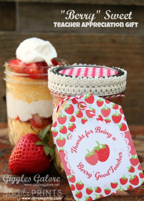 I love this DIY teacher appreciation gift idea! Who wouldn't like a cupcake in a jar?