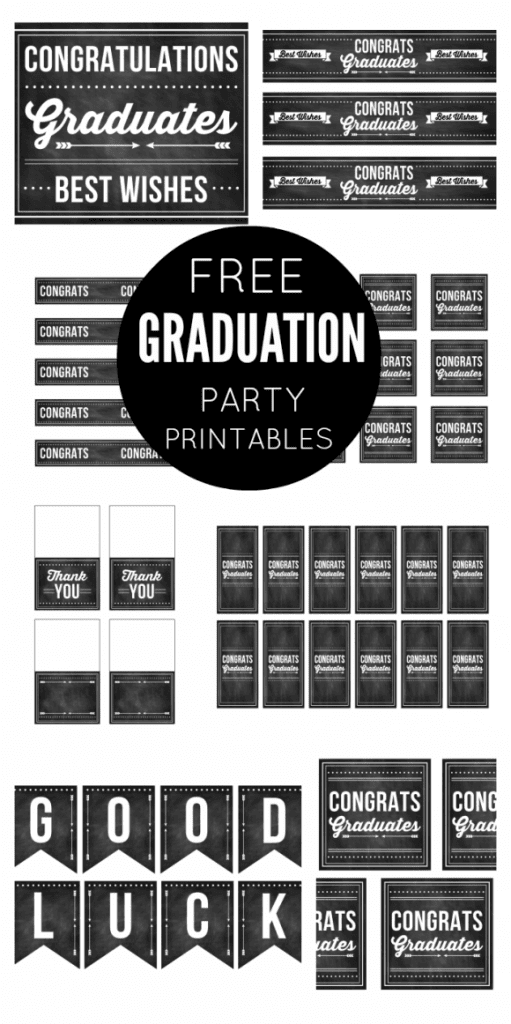 chalkboard graduation party printables - free!