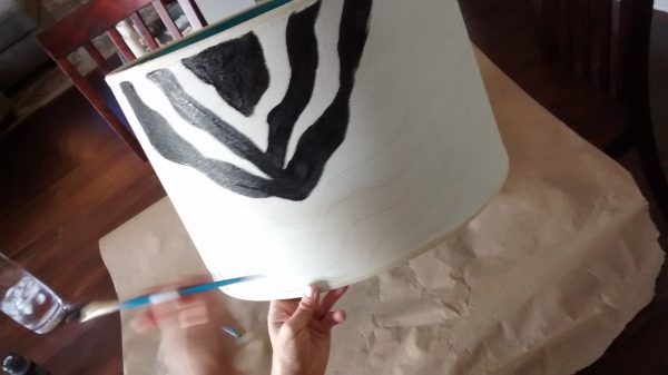 painting on the zebra stripes