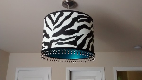 zebra chandelier