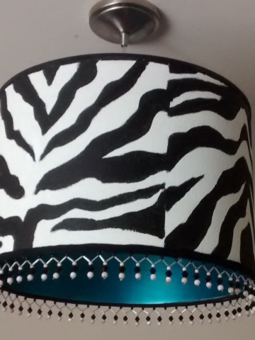 zebra chandelier