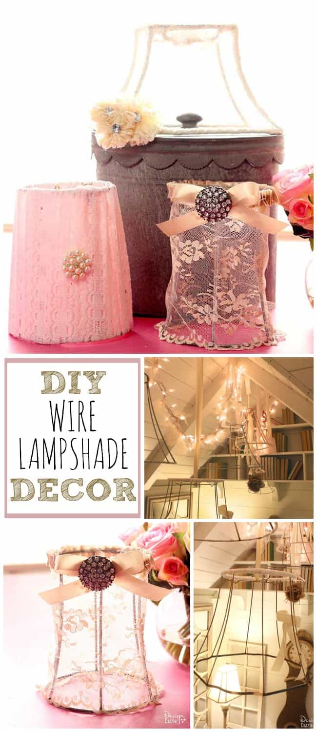 These DIY wire lampshade decor ideas will have your space looking pretty in no time!