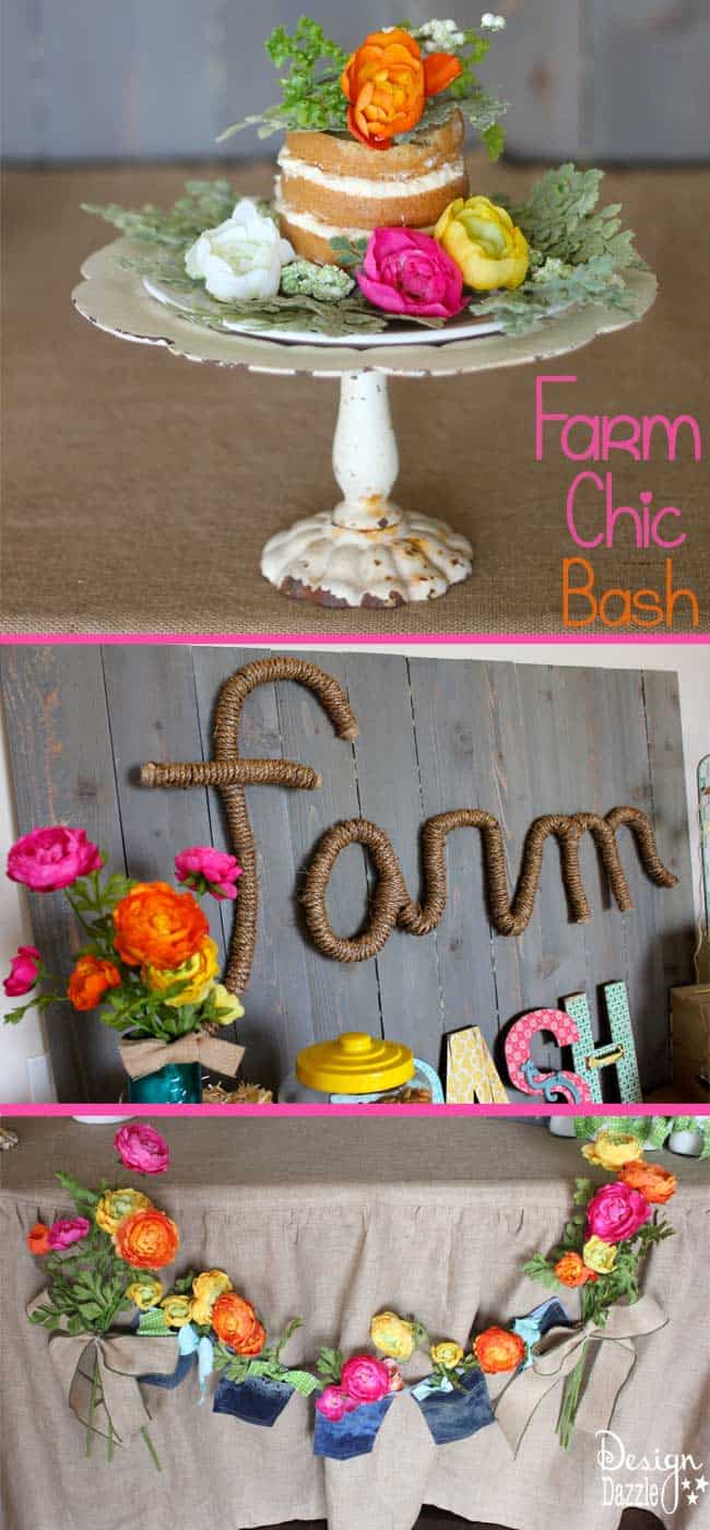 Check out my Farm Chic Bash on Design Dazzle! So many fun DIY projects and beautiful ideas!