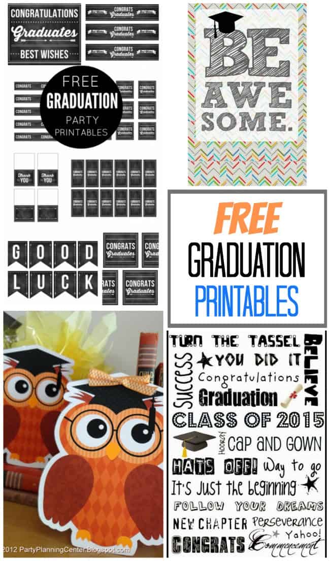 Fabulous & FREE printables for graduation to celebrate the big day!