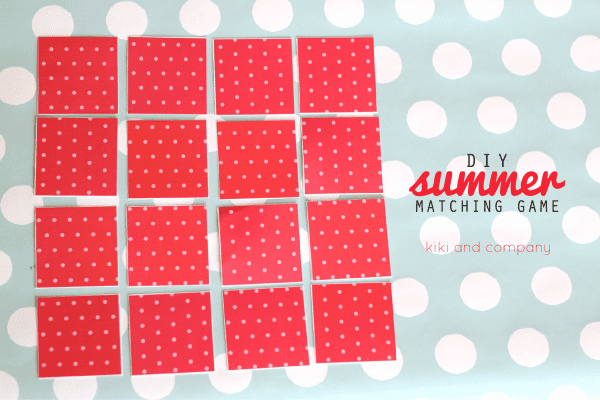 DIY Summer Matching Game. Cute!