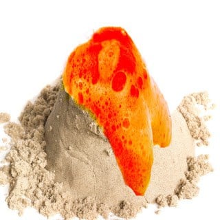 Sand volcano science experiment tutorial for kids