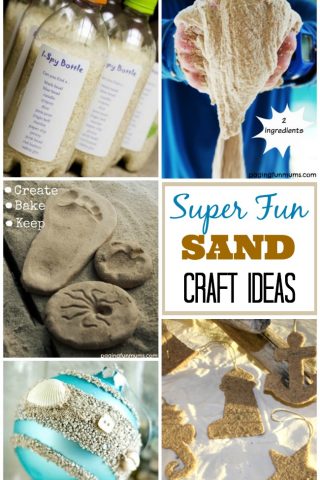 Lots of super fun craft ideas using sand!