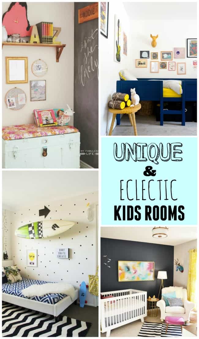 Fabulous collection of unique and eclectic kids rooms that have a fabulous style!