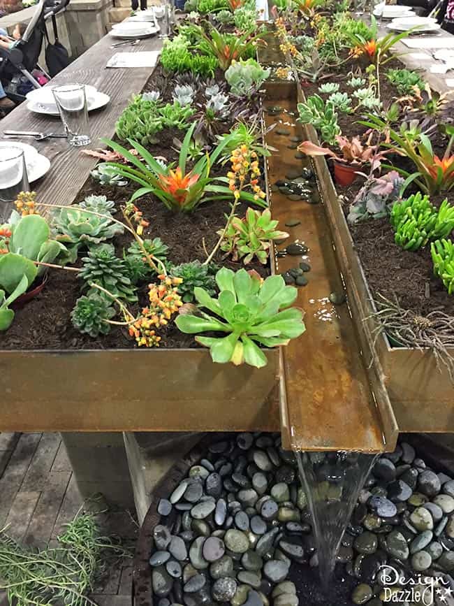 I love this indoor garden tablescape! It is so beautiful. Check it out on Design Dazzle.