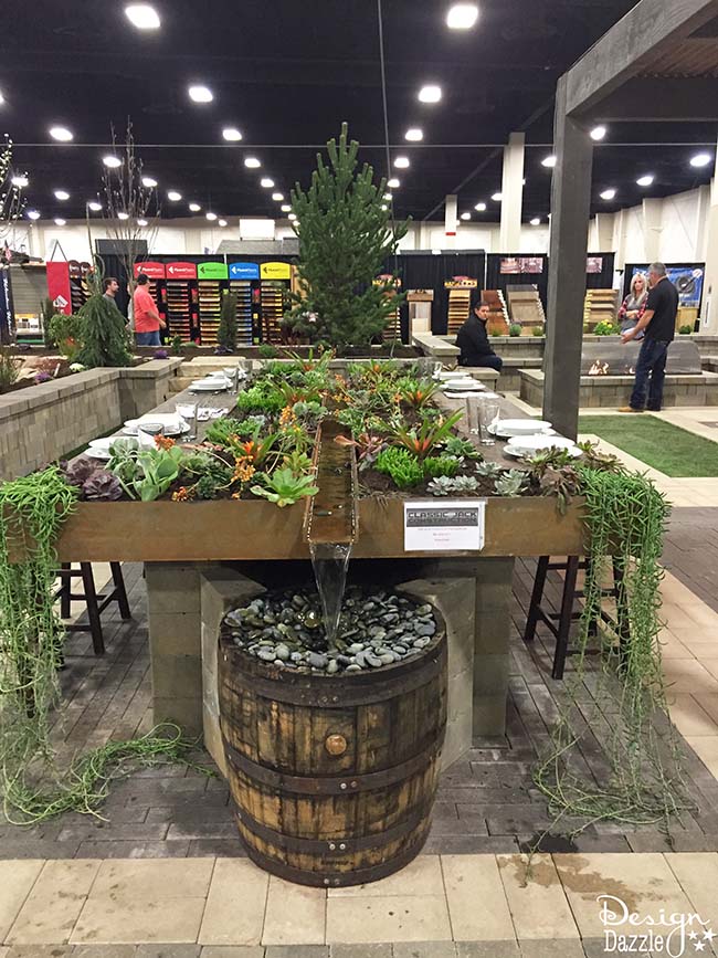 I love this indoor garden tablescape! It is so beautiful. Check it out on Design Dazzle.