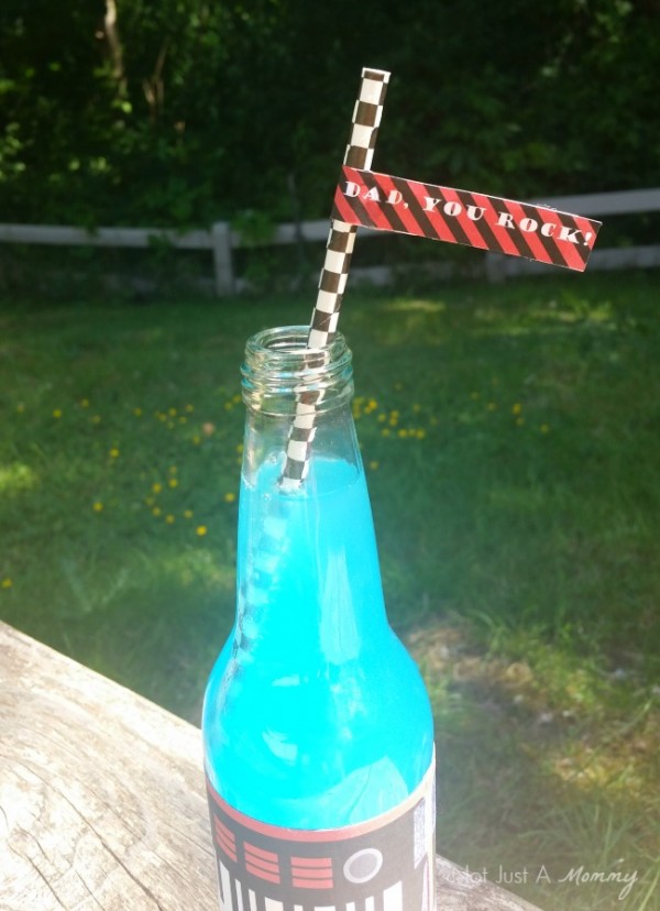 Dad, You Rock! Father's Day table drink straw