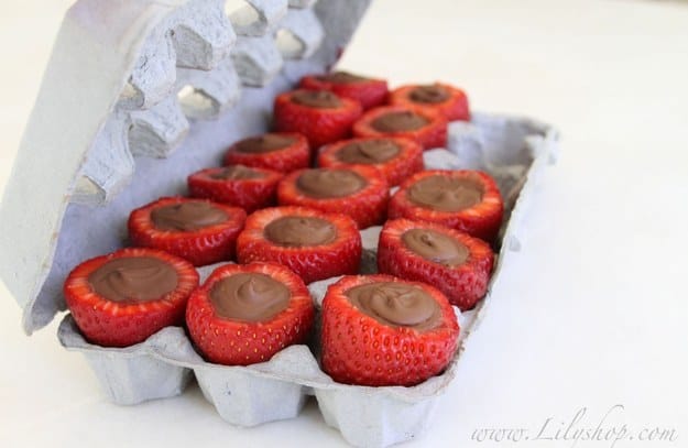 chocolate filled strawberries