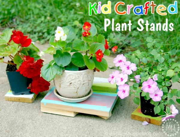 DIY Kid Crafted Plant Stands