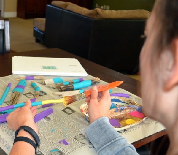 painting driftwood