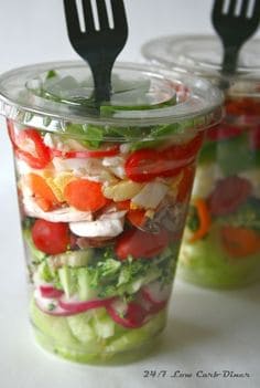 chopped salad in a cup