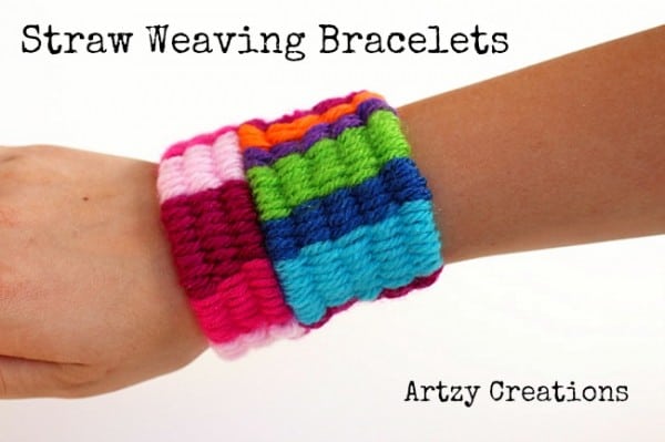 Check out these hundreds and hundreds of fun summer ideas for kids! Indoor and outdoor activities and ideas they will definitely enjoy! Straw Weaving Bracelets