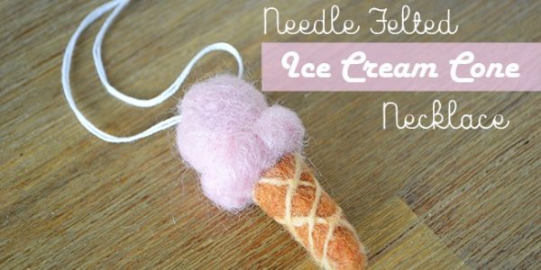 Make your own ice cream cone necklace. Super easy - created by Sunny by Design!