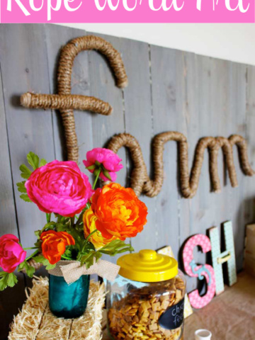 DIY Rope Word Art