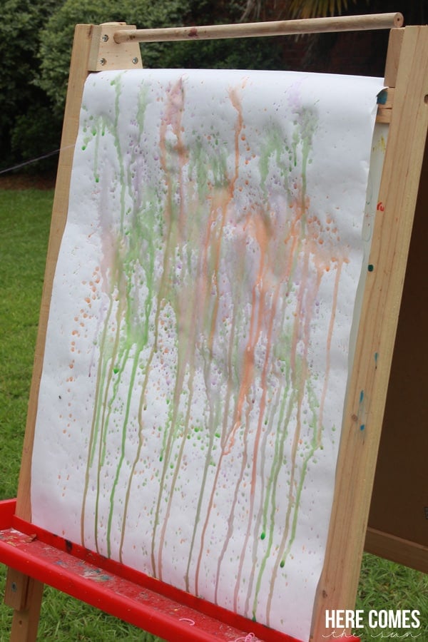 Squirt Gun Painting! A fun summer activity for the kids!