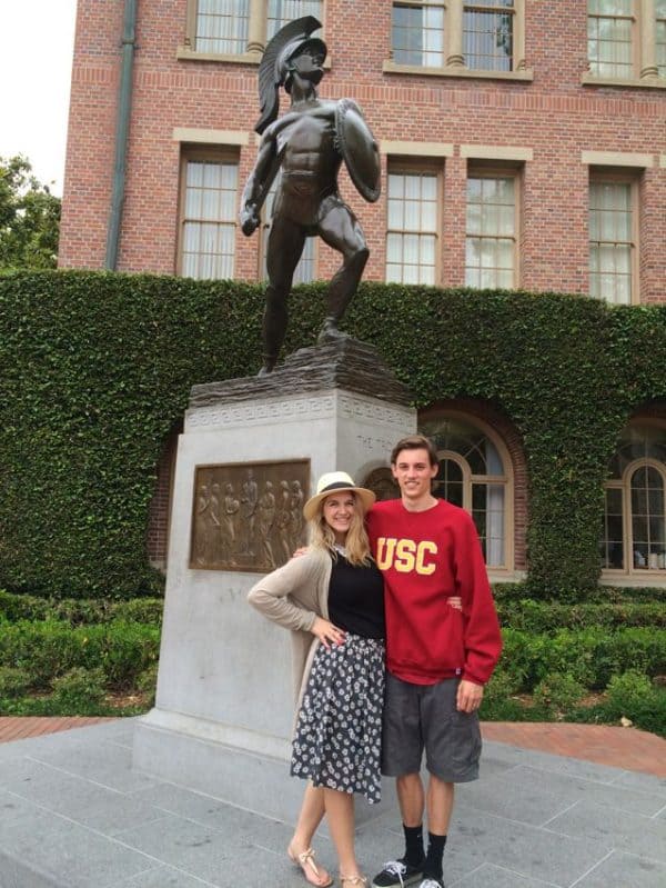 Sending my son to USC with a College Care Package!