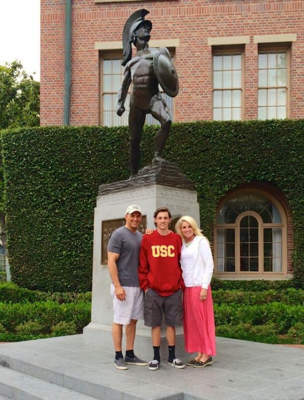 Sending my son to USC with a College Care Package!