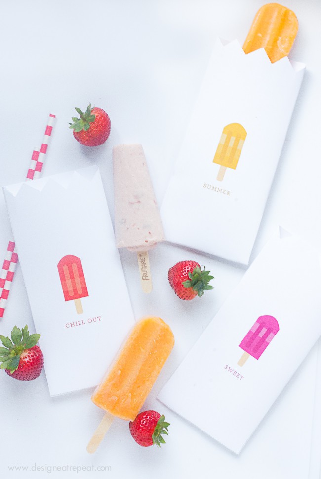 Free printable popsicle sleeves