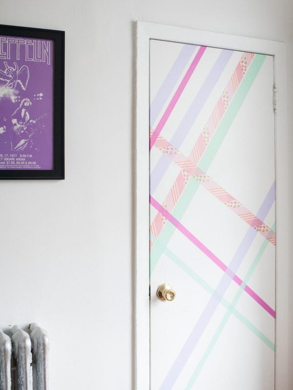 Use washi tape to fancy up your dorm room door!