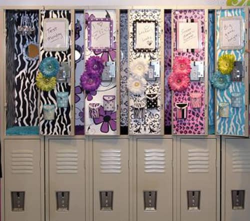 row of gorgeous lockers