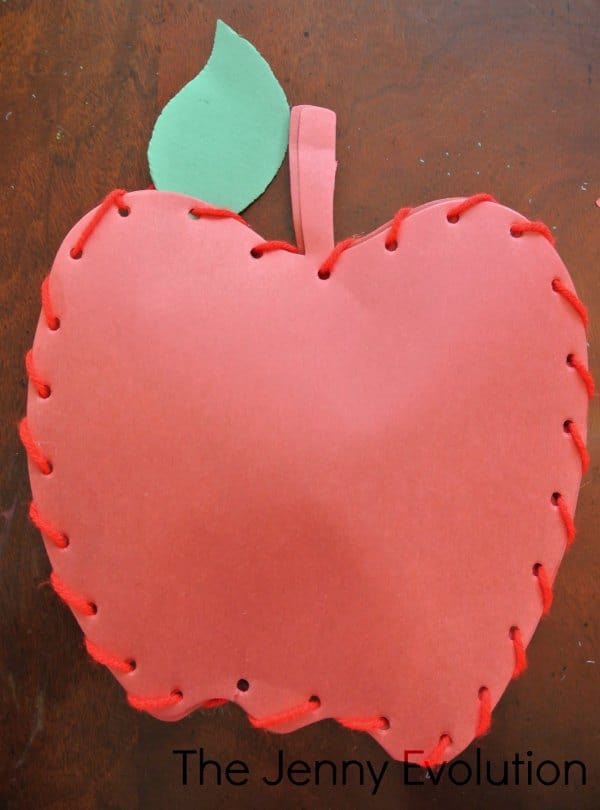 sew an apple craft