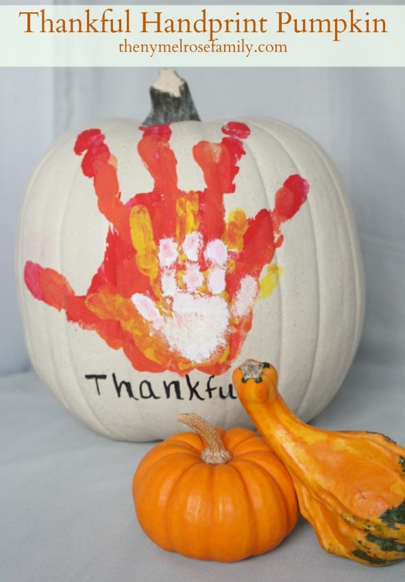 Sweet Thankful Handprint Pumpkin! Easy to do and beyond adorable. 