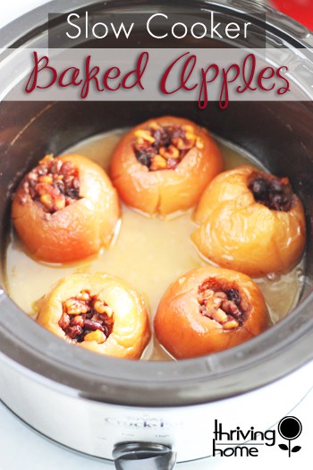 Crock Pot Baked Apples from thriving home. 