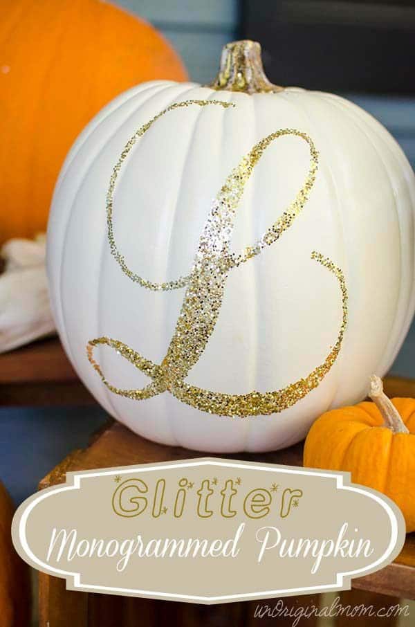 Glitter Monogrammed Pumpkin - Chic and Gorgeous!