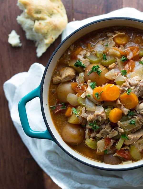 Slow Cooker Tuscan Chicken Stew from Sweet peas and saffron