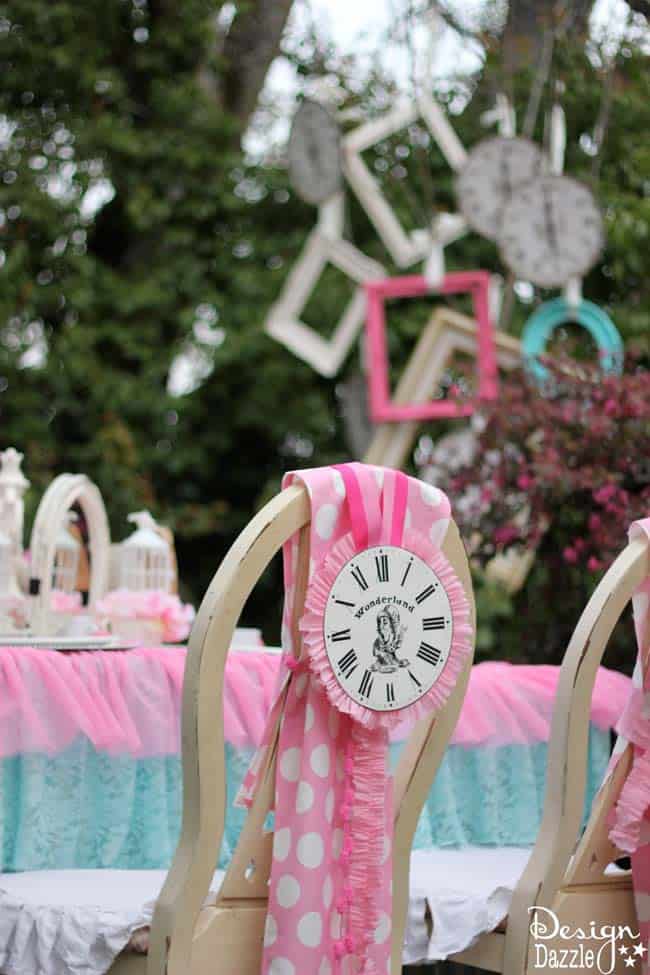 Vintage Glam Alice in Wonderland party with DIY tips, tutorials and repurposing ideas. Party designed by Toni Roberts - Design Dazzle