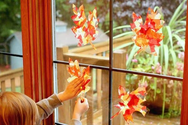 Beautiful Leaf Suncatchers that are so fun to make!