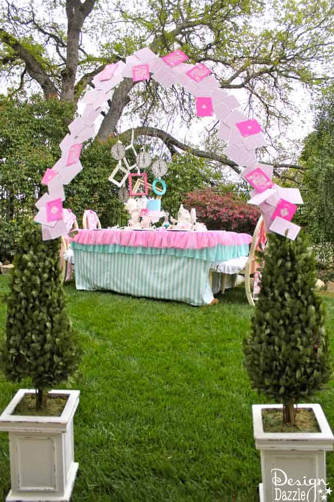 Vintage Glam Alice in Wonderland party with DIY tips, tutorials and repurposing ideas. Party designed by Toni Roberts - Design Dazzle