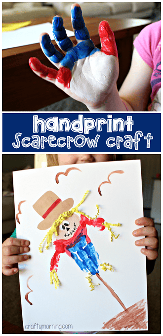 Handprint Scarecrow Craft for kids!