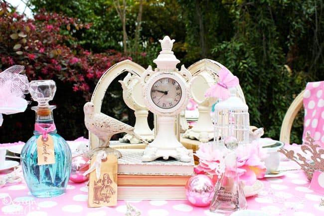 Vintage Glam Wonderland party with DIY tips, tutorials and repurposing ideas. Party designed by Toni Roberts - Design Dazzle
