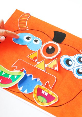 Halloween Pumpkin Face Activity for Kids