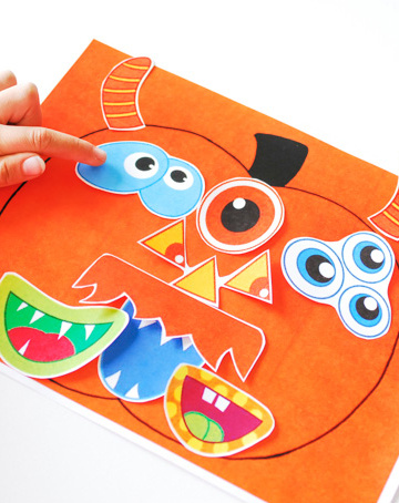 Halloween Pumpkin Face Activity for Kids