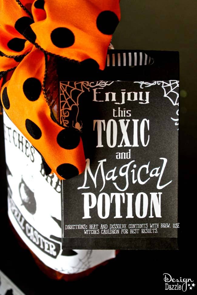 Label for apple cider spices. Make sure to mix up in a witches cauldron for best results. Design Dazzle