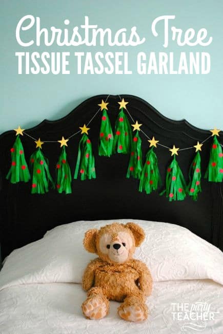 Christmas Tree Tissue Garland by The Party Teacher