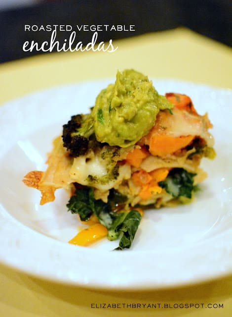 Roasted Vegetable Enchiladas. 9 Deliciously Healthy recipes for the New Year! | Design Dazzle