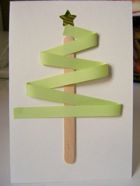 Homemade Christmas Card that is unbelievably cute and easy to do!