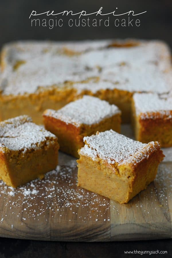 Magic Pumpkin Custard Cake that is perfect for Fall!!