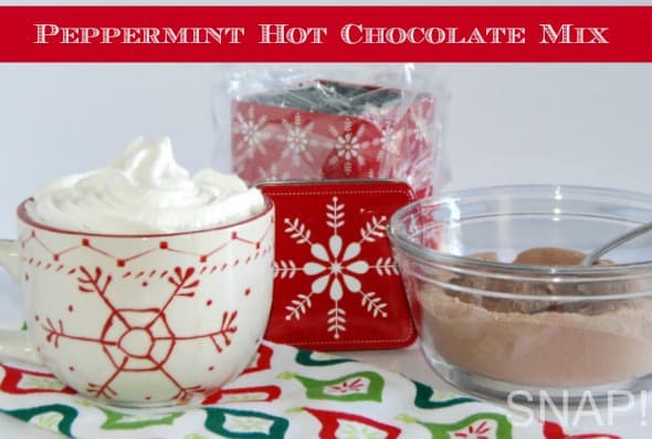 Peppermint Hot Chocolate Mix for neighbor gifts! So yummy!