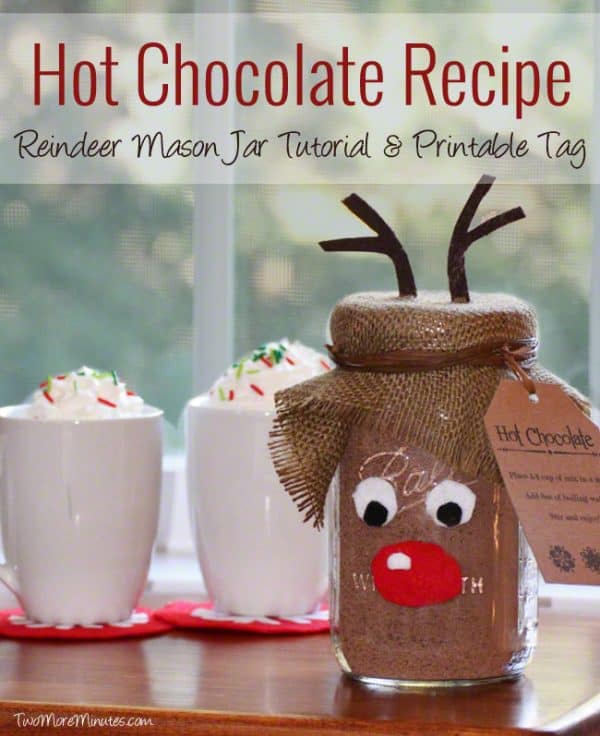 Reindeer Hot Chocolate! Great homemade gift that kids can help make!